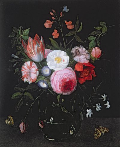 Fiori primaverili in un vaso di vetro, XVII secolo da Jan van Kessel the Elder